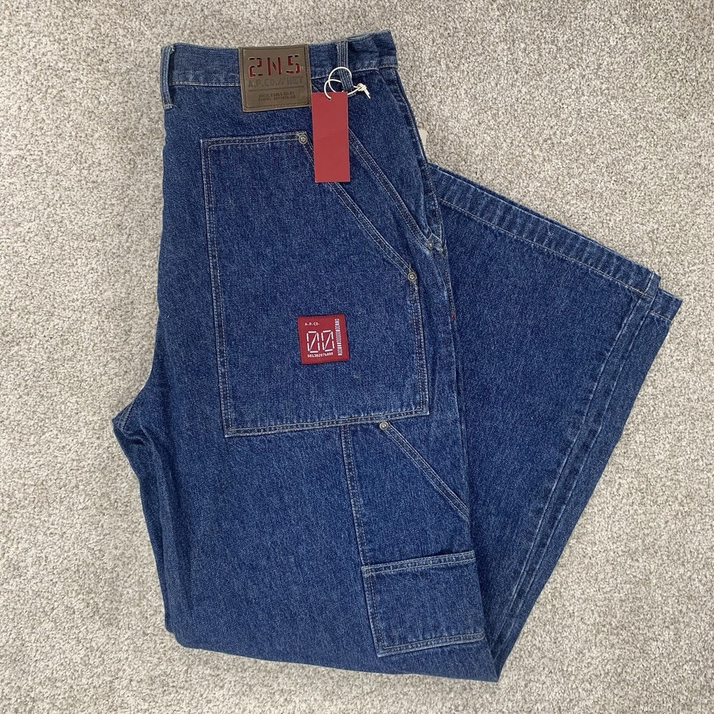NWT Y2K APCo‎ Jeans 33x30 Carpenter Style Streetwear Medium Wash